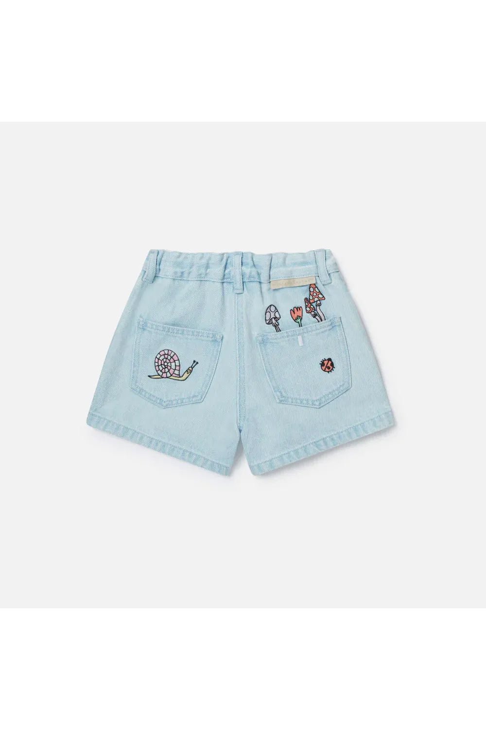 Denim Shorts With Fairyland Embro - light blue van Stella McCartney | Kids Conceptstore Le Fanfare