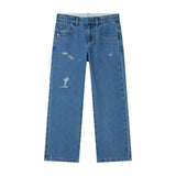 Denim Trousers Solid Color - teal van Stella McCartney | Kids Conceptstore Le Fanfare