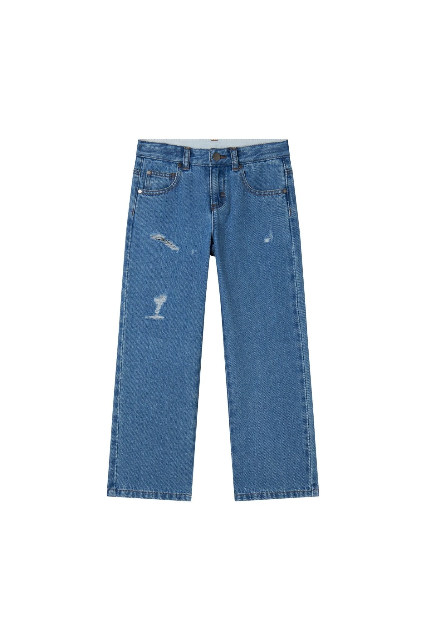 Denim Trousers Solid Color - teal van Stella McCartney | Kids Conceptstore Le Fanfare