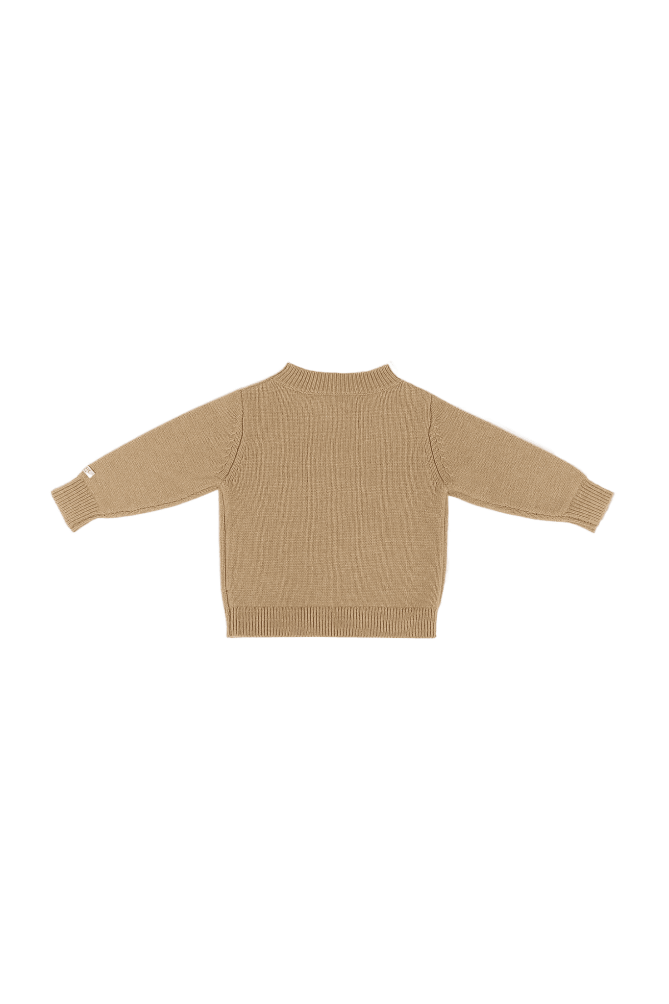 Denn Merino Wool Sweater | Christmas Bear - Latte Melange van Donsje Amsterdam | Kids Conceptstore Le Fanfare
