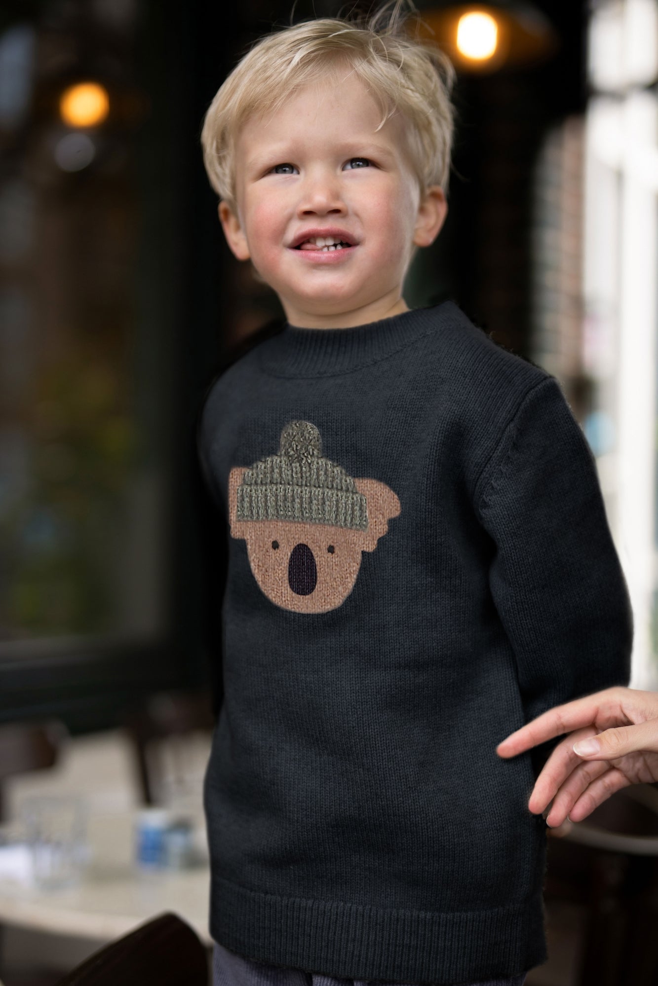 Denn Merino Wool Sweater Koala van Donsje Amsterdam | Kids Conceptstore Le Fanfare