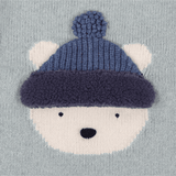 Denn Merino Wool Sweater | Polar Bear - Cloud Blue Melange van Donsje Amsterdam | Kids Conceptstore Le Fanfare