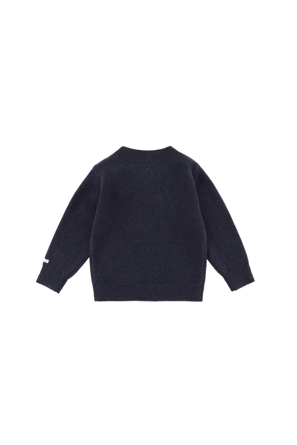 Denn Merino Wool Sweater - Snowman - Blue Marine Melange van Donsje Amsterdam | Kids Conceptstore Le Fanfare