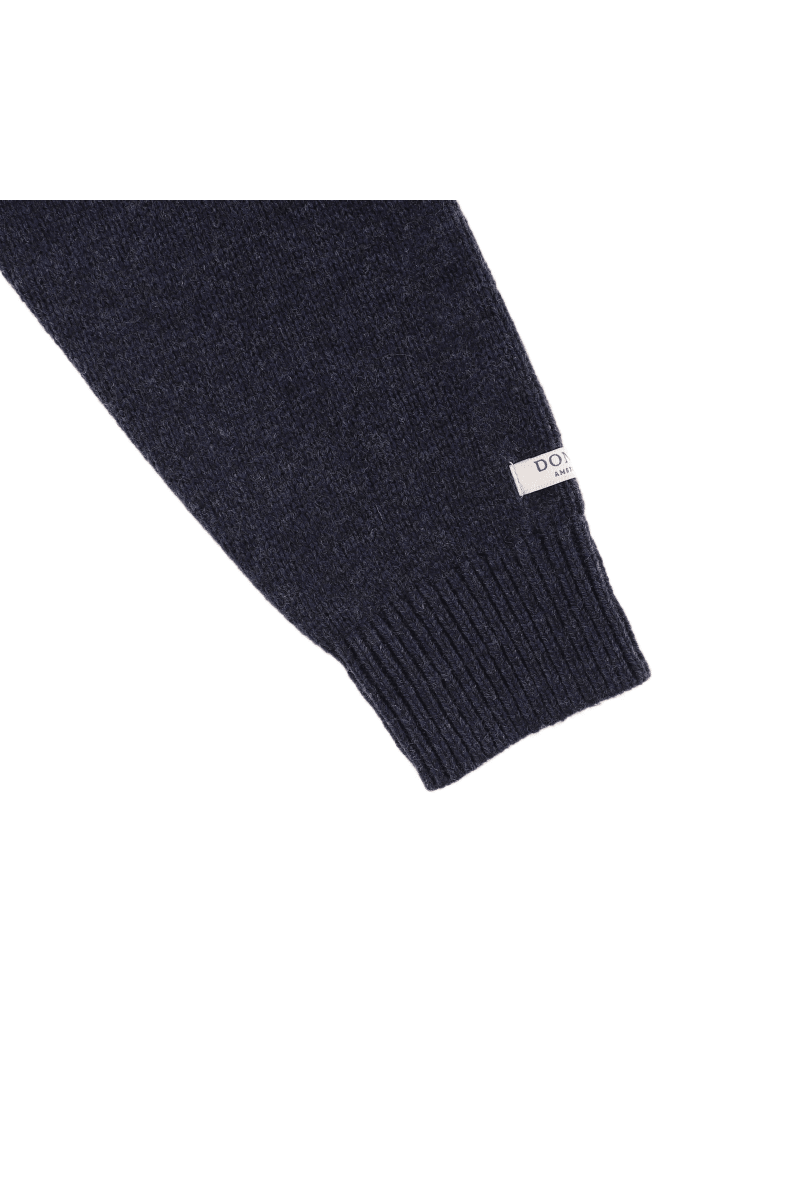 Denn Merino Wool Sweater - Snowman - Blue Marine Melange van Donsje Amsterdam | Kids Conceptstore Le Fanfare