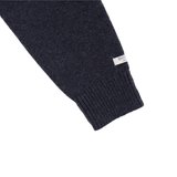 Denn Merino Wool Sweater - Snowman - Blue Marine Melange van Donsje Amsterdam | Kids Conceptstore Le Fanfare