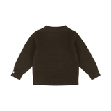 Denn Merino Wool Sweater | Terrier - Dark Olive van Donsje Amsterdam | Kids Conceptstore Le Fanfare