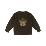 Denn Merino Wool Sweater | Terrier - Dark Olive van Donsje Amsterdam | Kids Conceptstore Le Fanfare
