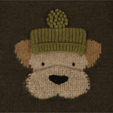 Denn Merino Wool Sweater | Terrier - Dark Olive van Donsje Amsterdam | Kids Conceptstore Le Fanfare