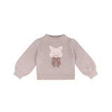 Denna Merino Wool Sweater | Cat - Ash Rose Melange van Donsje Amsterdam | Kids Conceptstore Le Fanfare