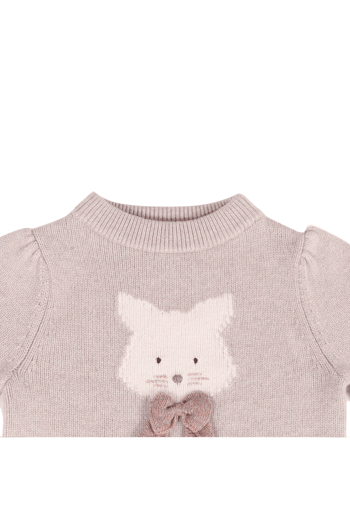 Denna Merino Wool Sweater | Cat - Ash Rose Melange van Donsje Amsterdam | Kids Conceptstore Le Fanfare