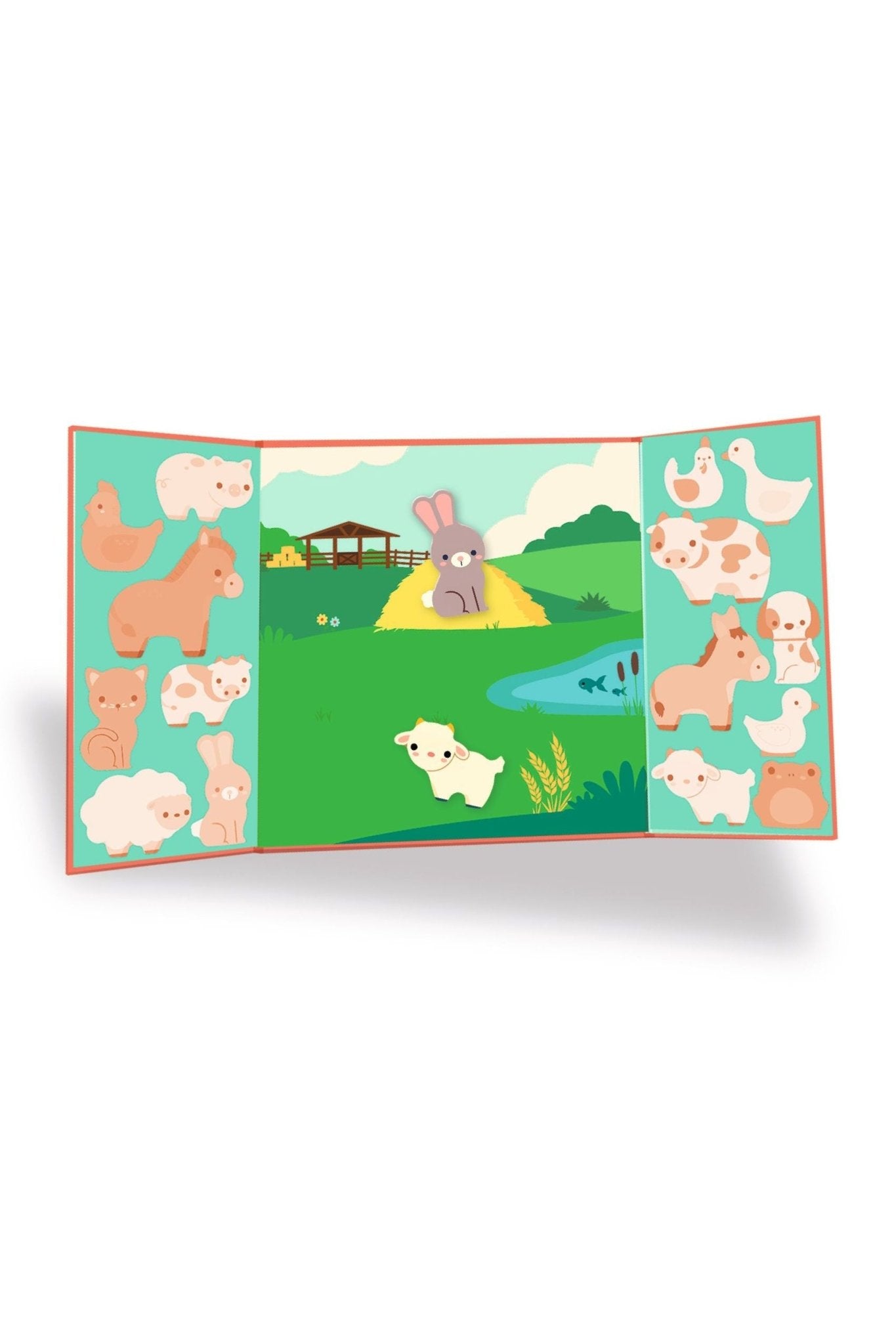 Dikke en herschikbare stickers - Boerderijdieren van Djeco | Kids Conceptstore Le Fanfare