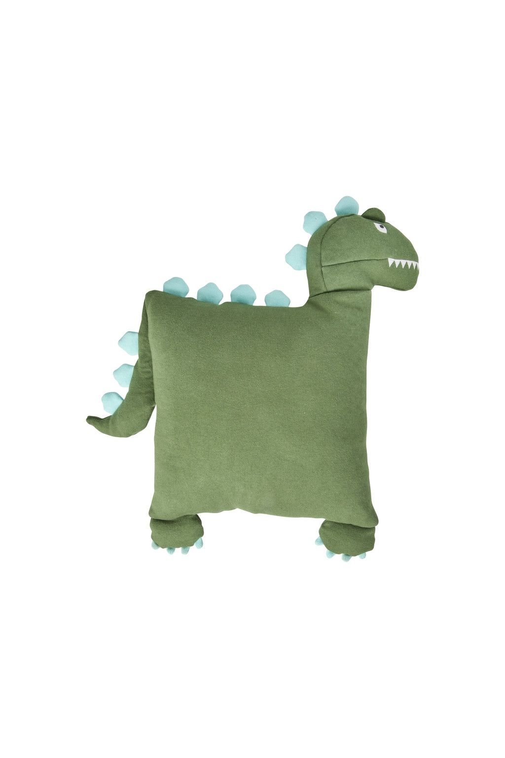 Dino Cotton Cushion - Green van Rice | Kids Conceptstore Le Fanfare