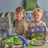 Dino Cotton Cushion - Green van Rice | Kids Conceptstore Le Fanfare