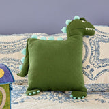 Dino Cotton Cushion - Green van Rice | Kids Conceptstore Le Fanfare