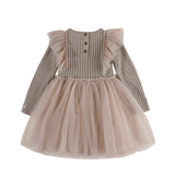Donsje Bilie Dress Lavender Brown van Donsje Amsterdam | Kids Conceptstore Le Fanfare