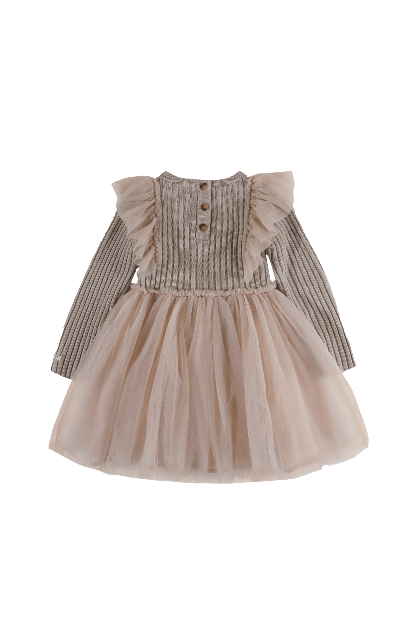 Donsje Bilie Dress Lavender Brown van Donsje Amsterdam | Kids Conceptstore Le Fanfare