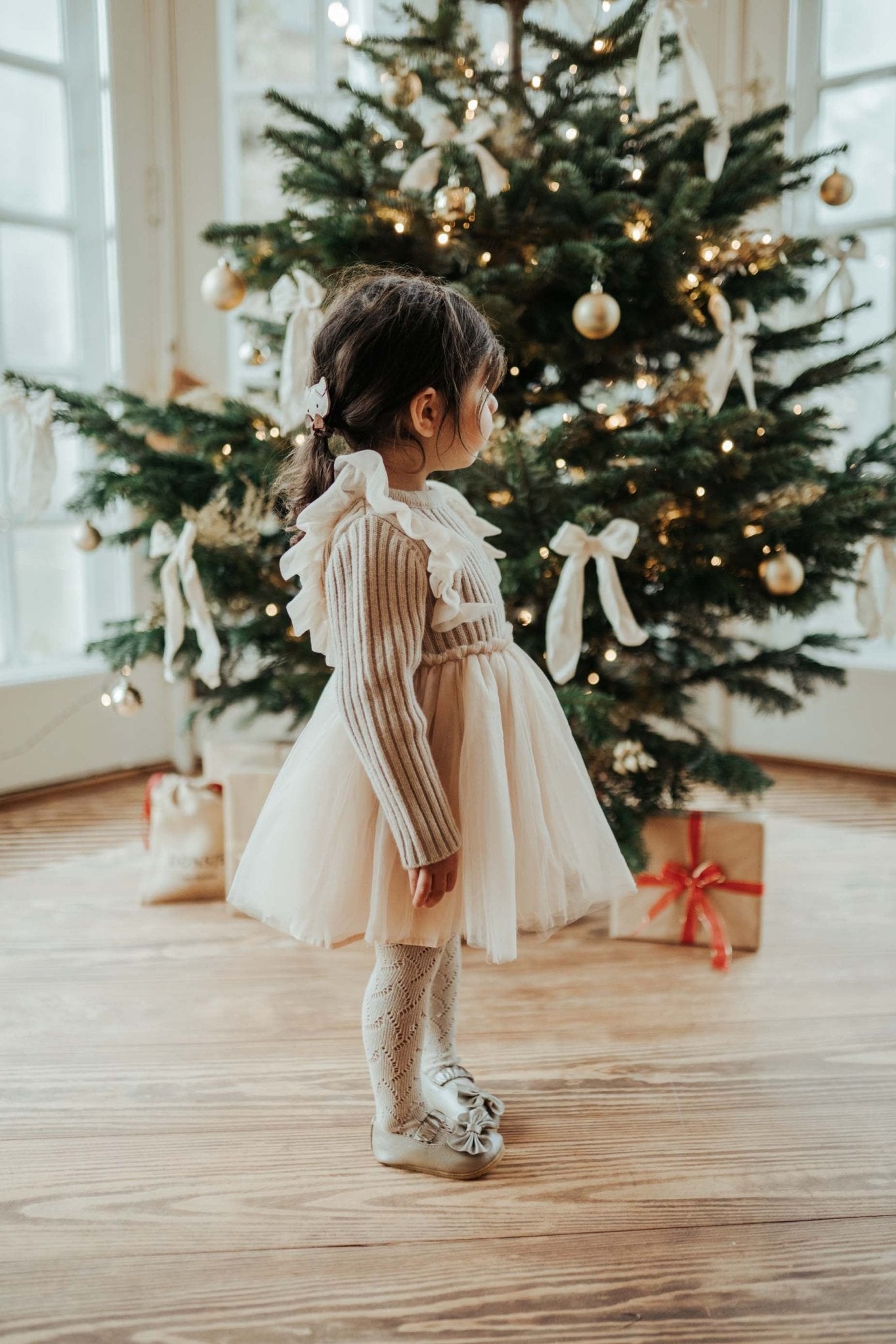 Donsje Bilie Dress Lavender Brown van Donsje Amsterdam | Kids Conceptstore Le Fanfare