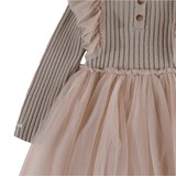 Donsje Bilie Dress Lavender Brown van Donsje Amsterdam | Kids Conceptstore Le Fanfare