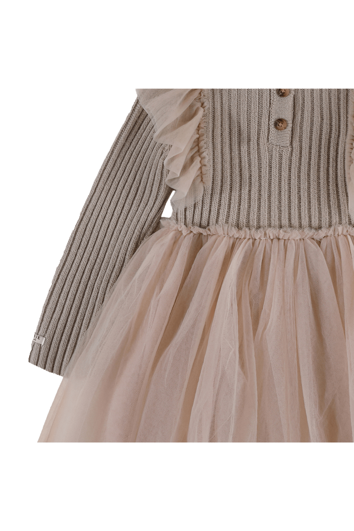 Donsje Bilie Dress Lavender Brown van Donsje Amsterdam | Kids Conceptstore Le Fanfare