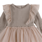 Donsje Bilie Dress Lavender Brown van Donsje Amsterdam | Kids Conceptstore Le Fanfare