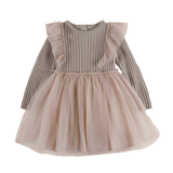 Donsje Bilie Dress Lavender Brown van Donsje Amsterdam | Kids Conceptstore Le Fanfare