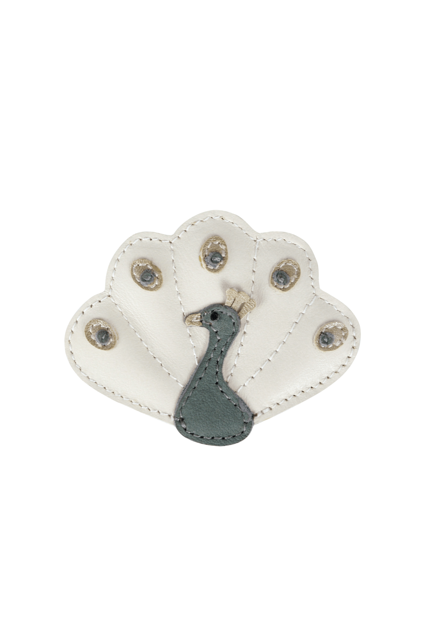 Donsje Guar Clip Peacock Off White Metallic Leather van Donsje Amsterdam | Kids Conceptstore Le Fanfare