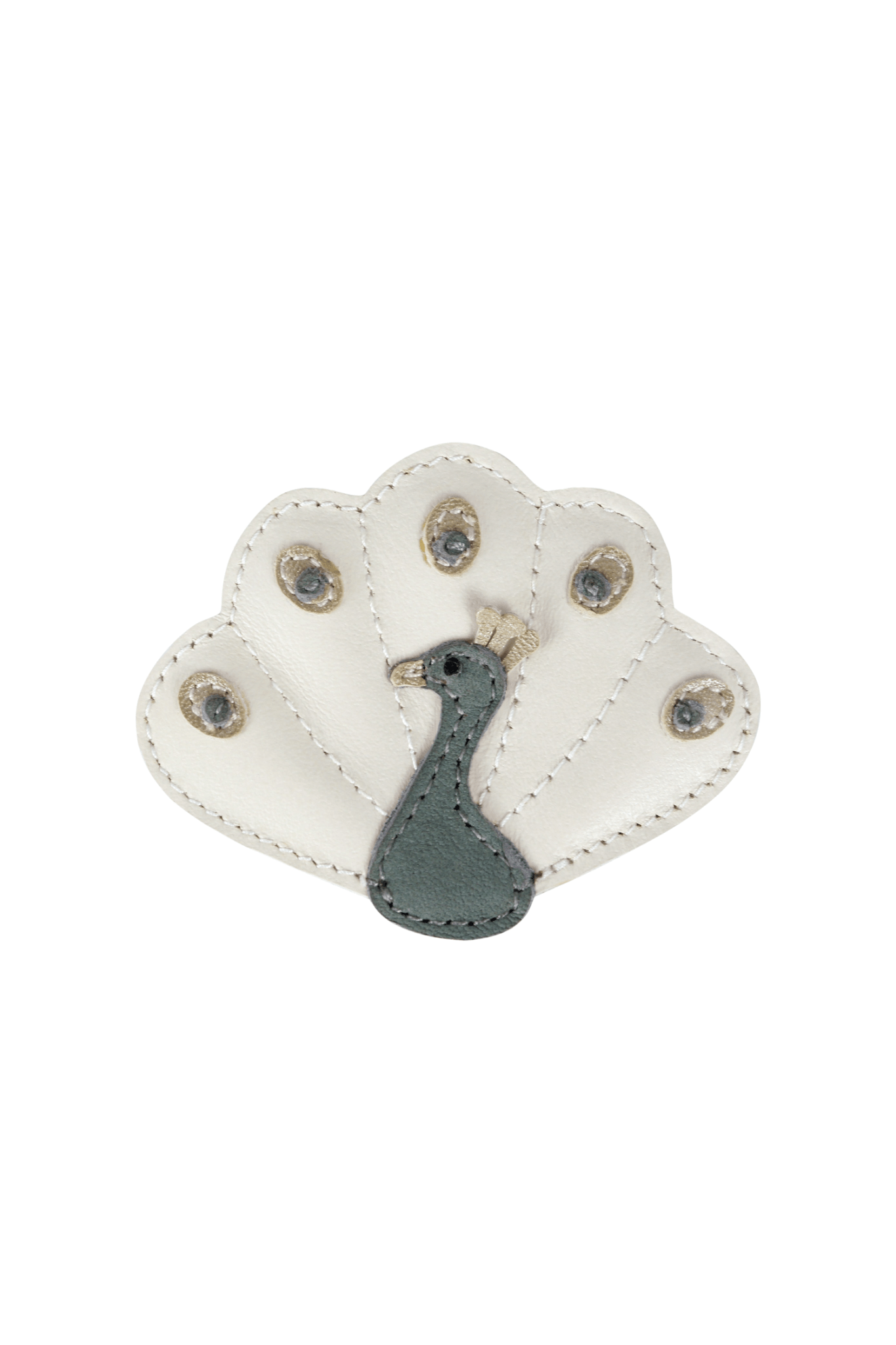 Donsje Guar Clip Peacock Off White Metallic Leather van Donsje Amsterdam | Kids Conceptstore Le Fanfare