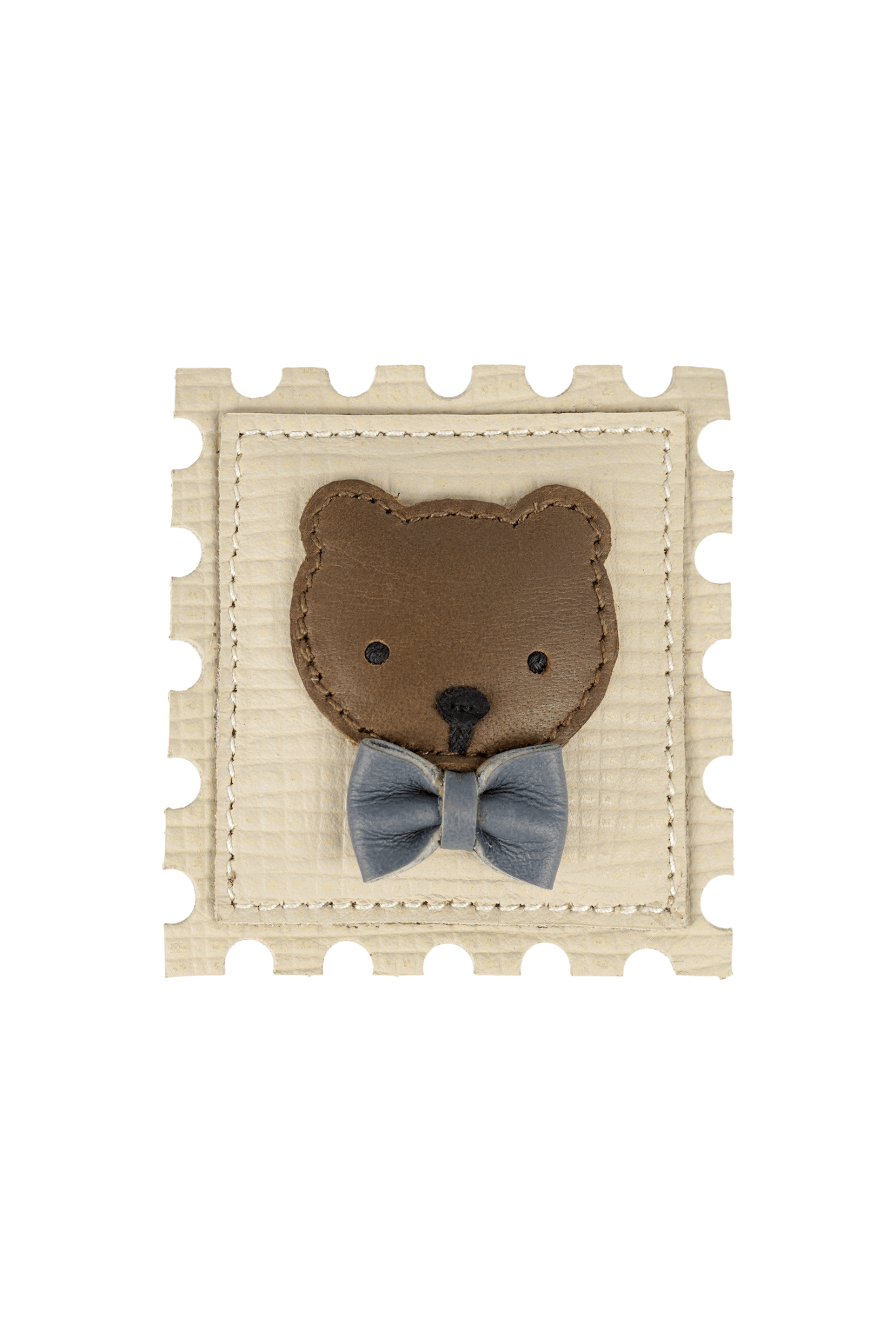 Donsje Guar Clip Stamp Cream Scored Leather van Donsje Amsterdam | Kids Conceptstore Le Fanfare