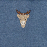 Donsje Mosie Overalls Reindeer Vintage Blue van Donsje Amsterdam | Kids Conceptstore Le Fanfare