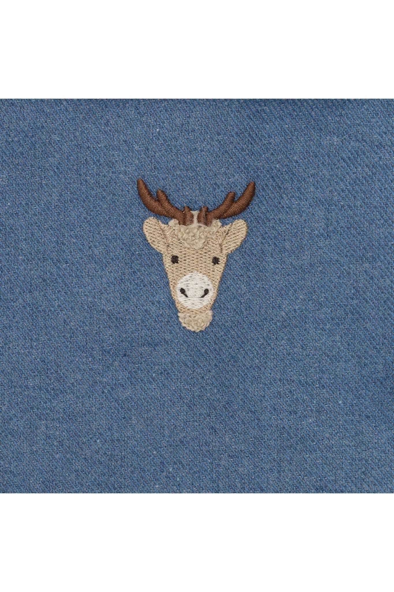 Donsje Mosie Overalls Reindeer Vintage Blue van Donsje Amsterdam | Kids Conceptstore Le Fanfare