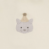 Donsje Nowie Bodysuit Festive Cat Warm White van Donsje Amsterdam | Kids Conceptstore Le Fanfare