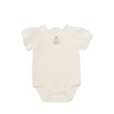 Donsje Nowie Bodysuit Festive Cat Warm White van Donsje Amsterdam | Kids Conceptstore Le Fanfare