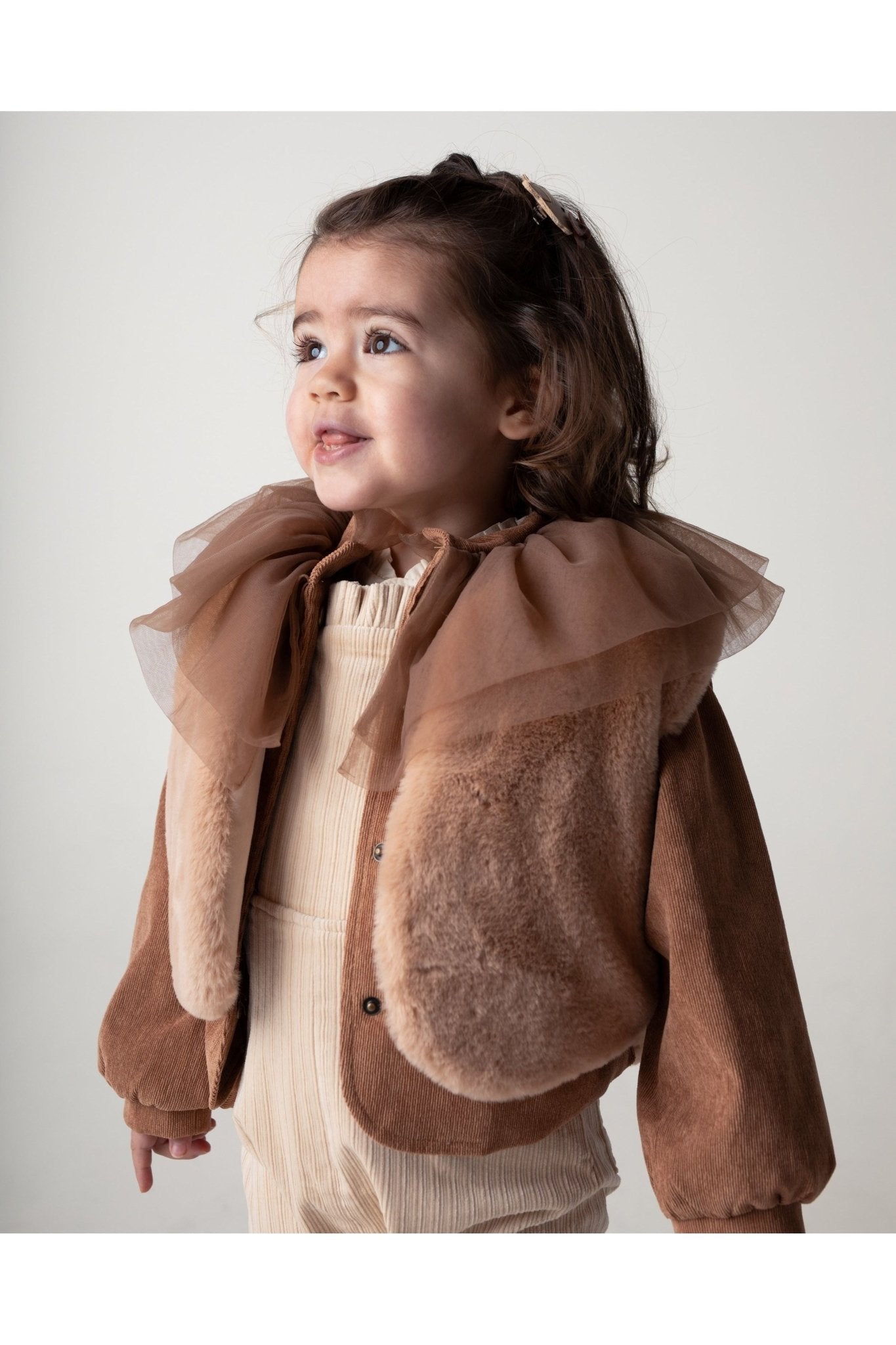 Donsje Pimmy Gilet Cloudy Rose Teddy van Donsje Amsterdam | Kids Conceptstore Le Fanfare