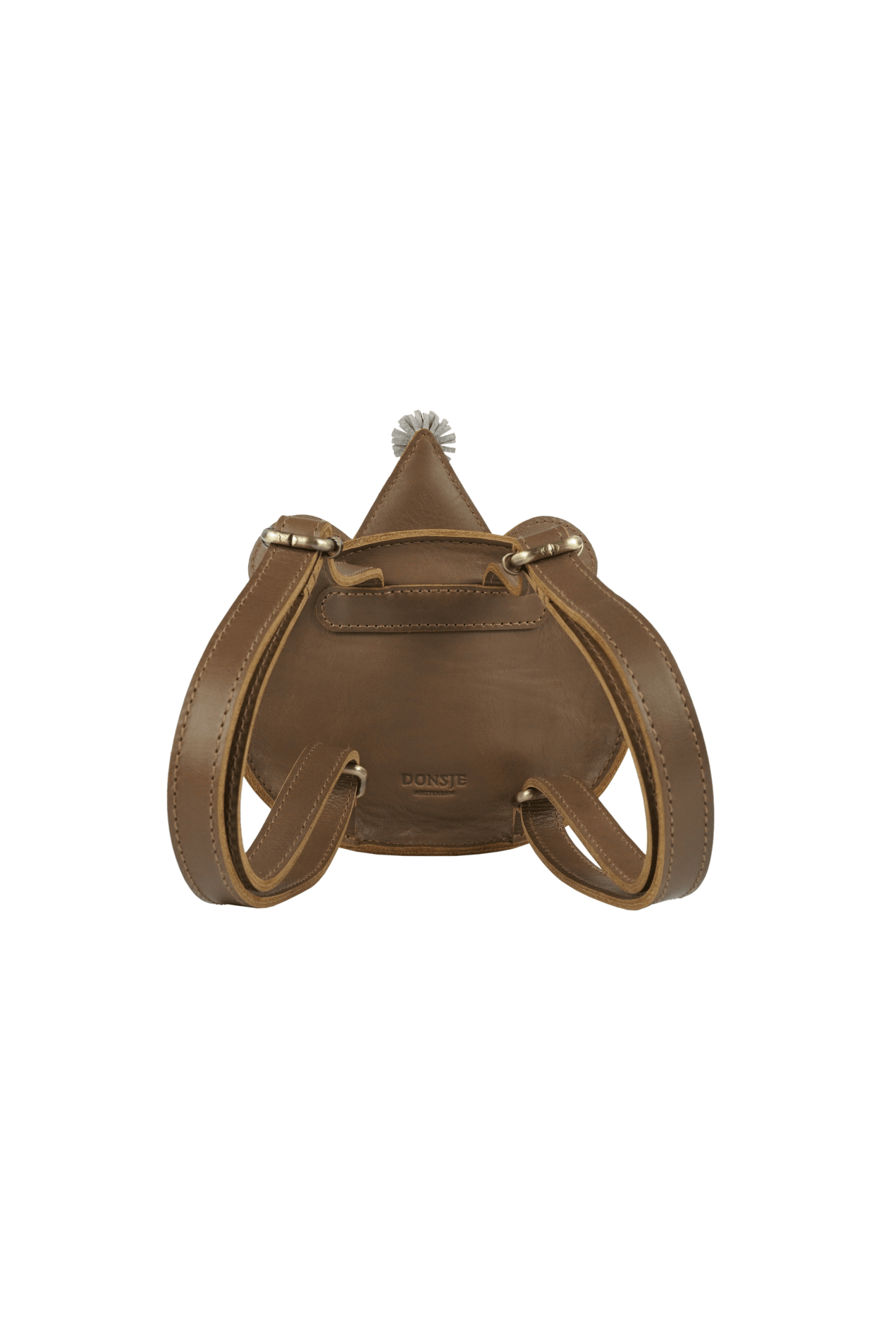 Donsje Tendo Backpack Festive Bear Cognac Classic Leather van Donsje Amsterdam | Kids Conceptstore Le Fanfare