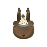 Donsje Tendo Backpack Festive Bear Cognac Classic Leather van Donsje Amsterdam | Kids Conceptstore Le Fanfare