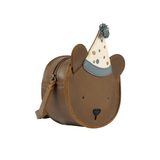 Donsje Tendo Backpack Festive Bear Cognac Classic Leather van Donsje Amsterdam | Kids Conceptstore Le Fanfare