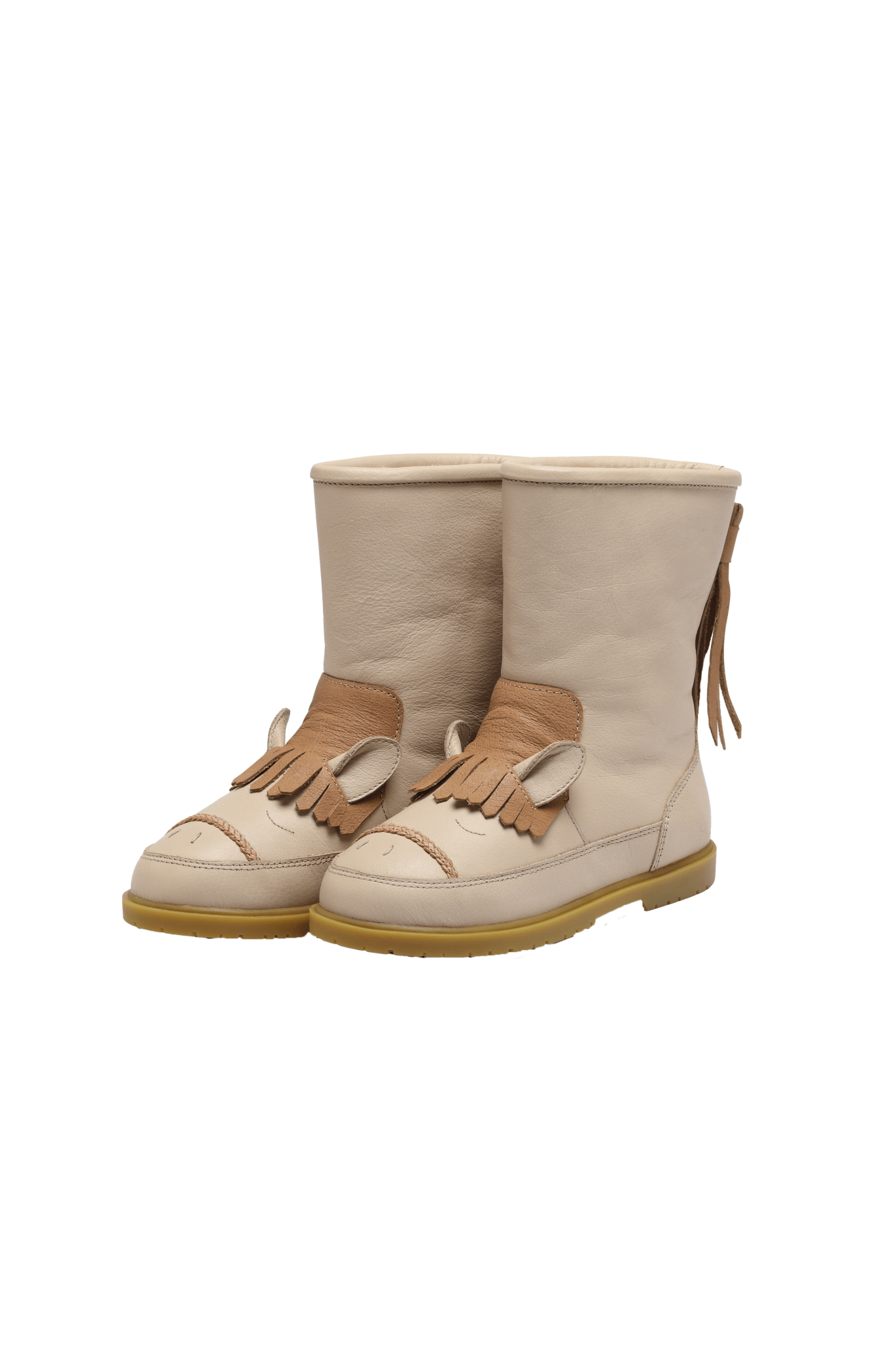 Donsje Wadudu Special Boots Horse Ivory Leather van Donsje Amsterdam | Kids Conceptstore Le Fanfare