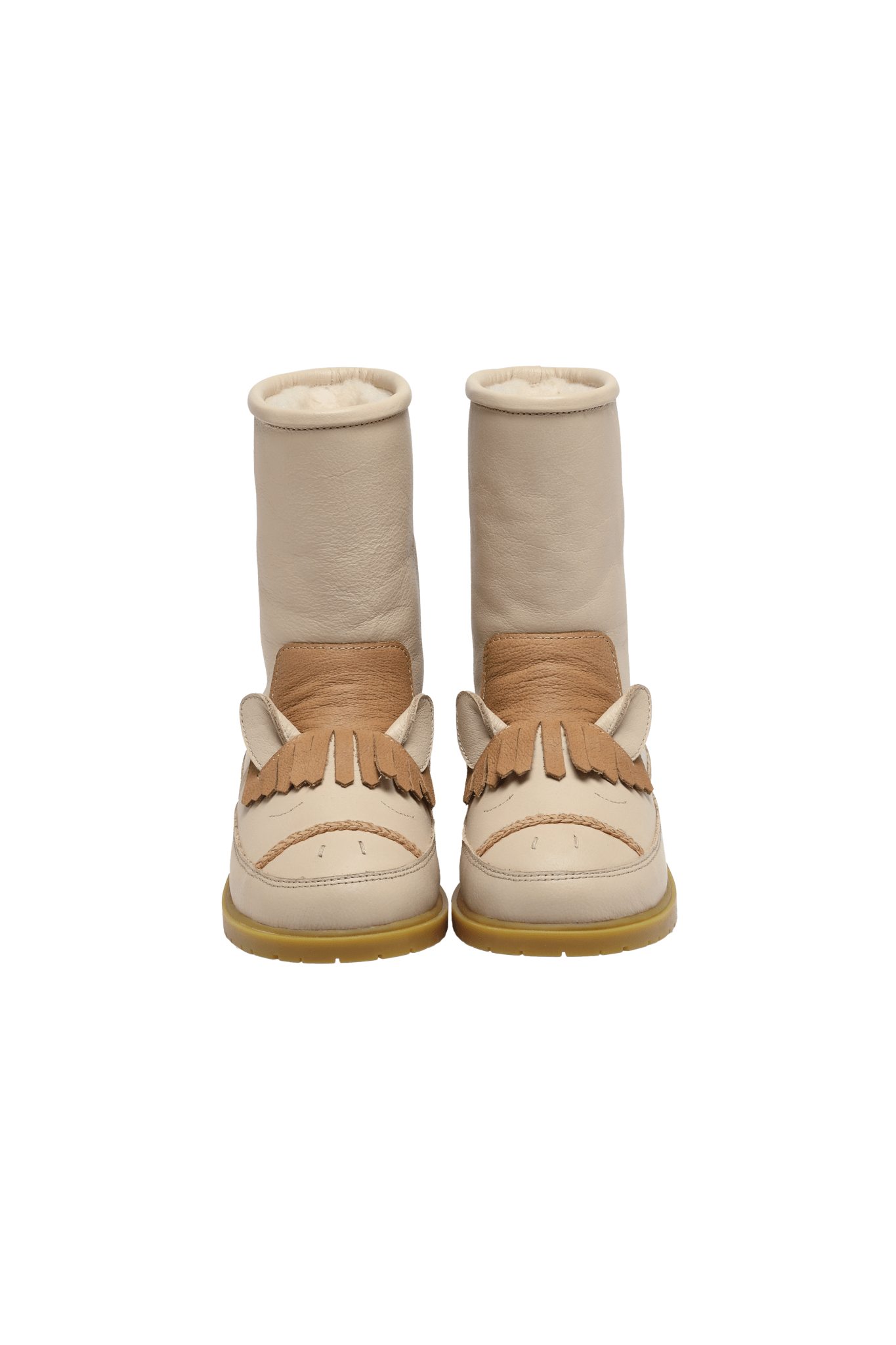 Donsje Wadudu Special Boots Horse Ivory Leather van Donsje Amsterdam | Kids Conceptstore Le Fanfare