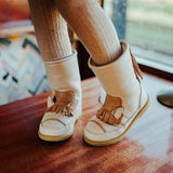 Donsje Wadudu Special Boots Horse Ivory Leather van Donsje Amsterdam | Kids Conceptstore Le Fanfare