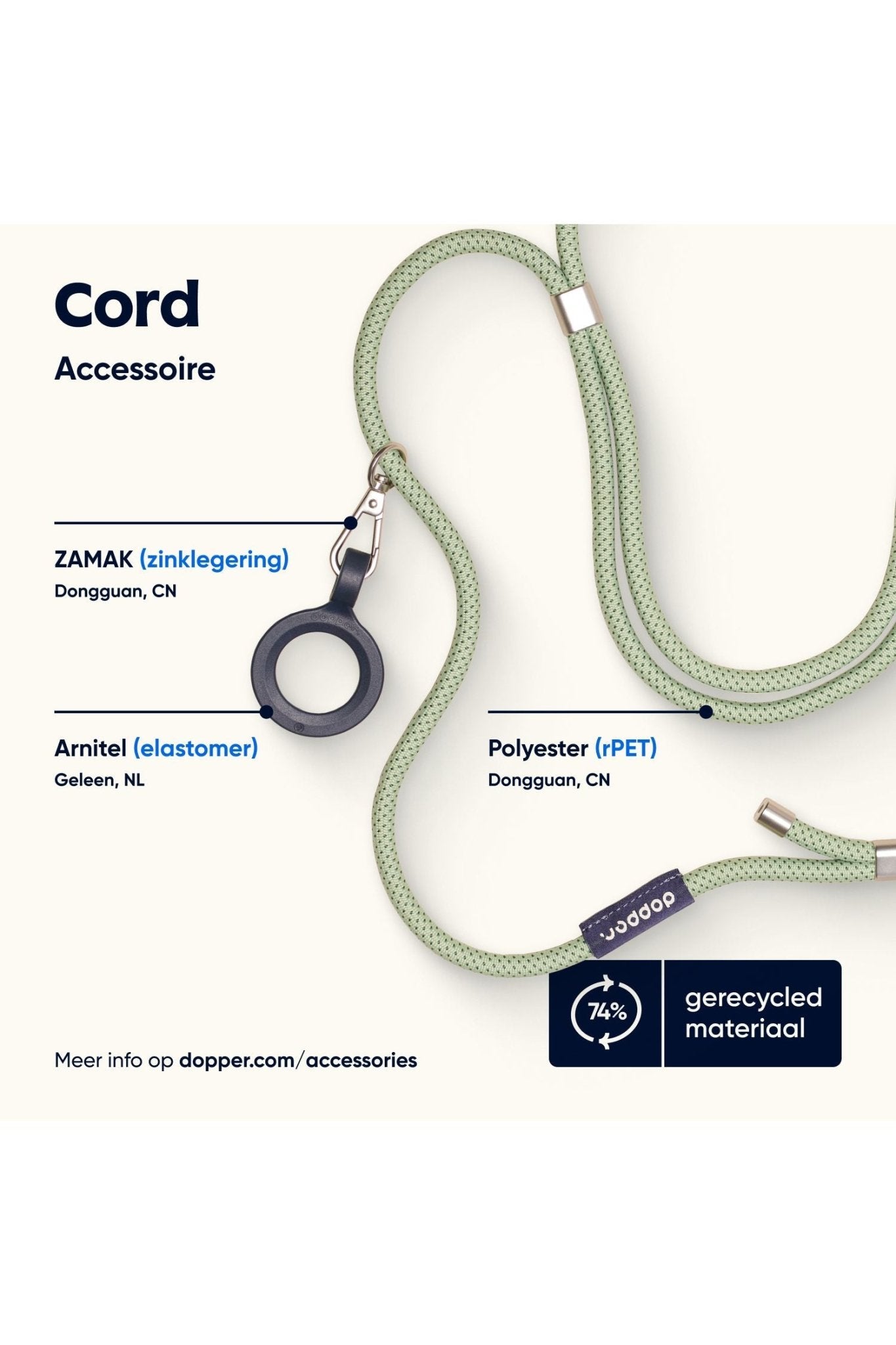 Dopper Cord - Sage Green van Dopper | Kids Conceptstore Le Fanfare