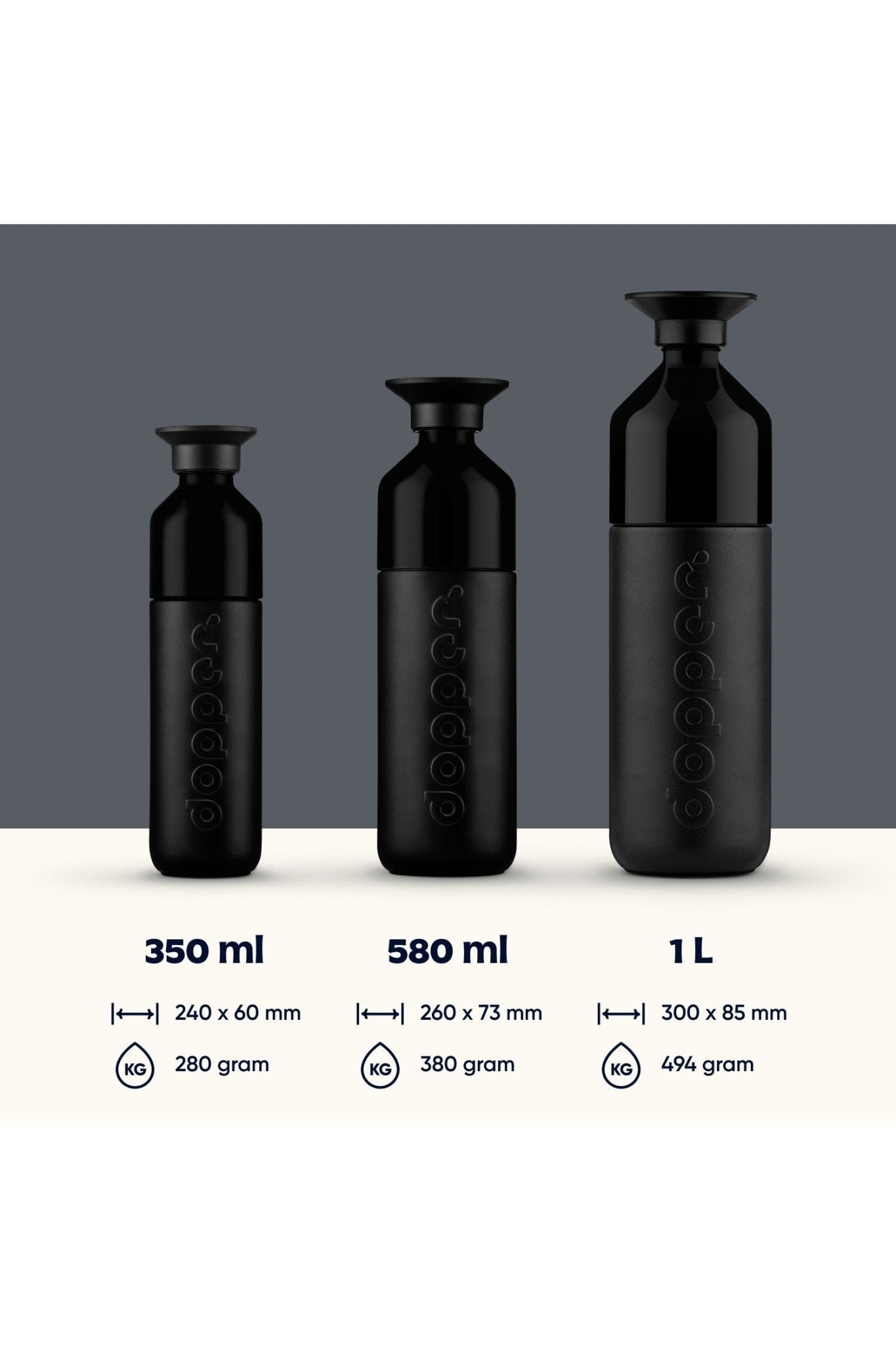 Dopper Insulated (350 ml) - Blazing Black van Dopper | Kids Conceptstore Le Fanfare