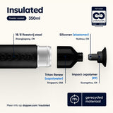 Dopper Insulated (350 ml) - Blazing Black van Dopper | Kids Conceptstore Le Fanfare