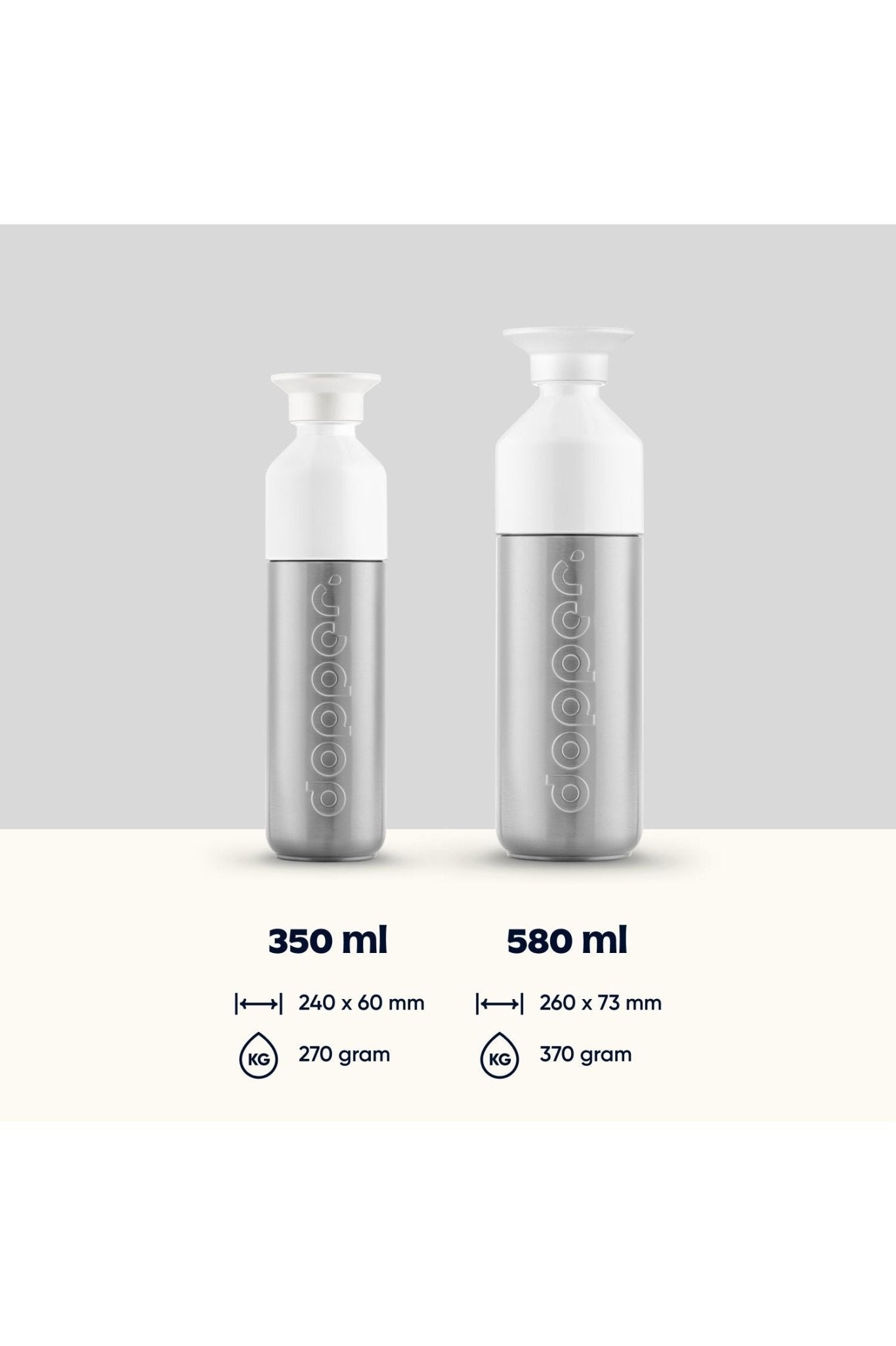 Dopper Insulated (350 ml) - Silver van Dopper | Kids Conceptstore Le Fanfare