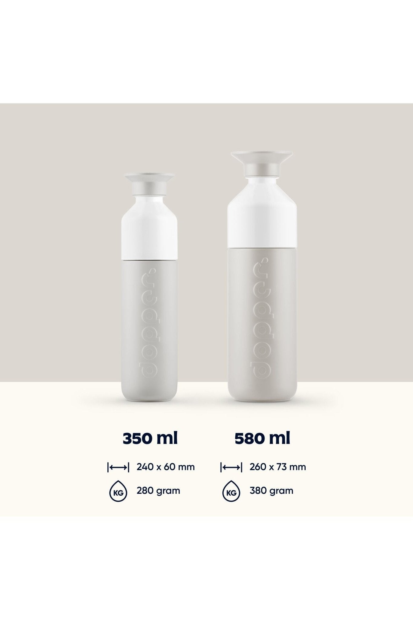 Dopper Insulated (350ml) - Gentle Grey van Dopper | Kids Conceptstore Le Fanfare