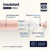 Dopper Insulated (350ml) - Pebble Peach van Dopper | Kids Conceptstore Le Fanfare