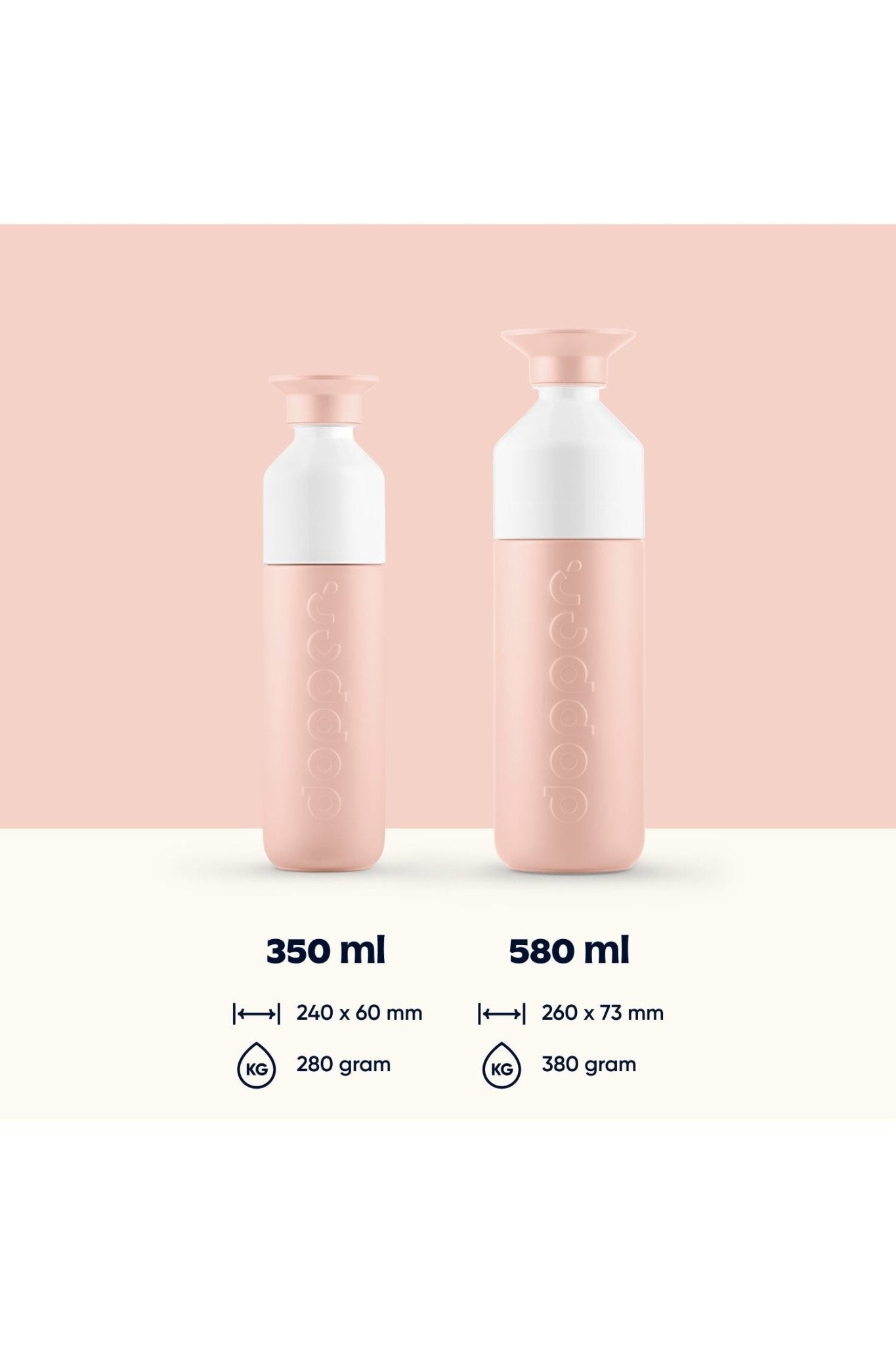 Dopper Insulated (350ml) - Pebble Peach van Dopper | Kids Conceptstore Le Fanfare