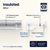 Dopper Insulated (580 ml) - Silver van Dopper | Kids Conceptstore Le Fanfare