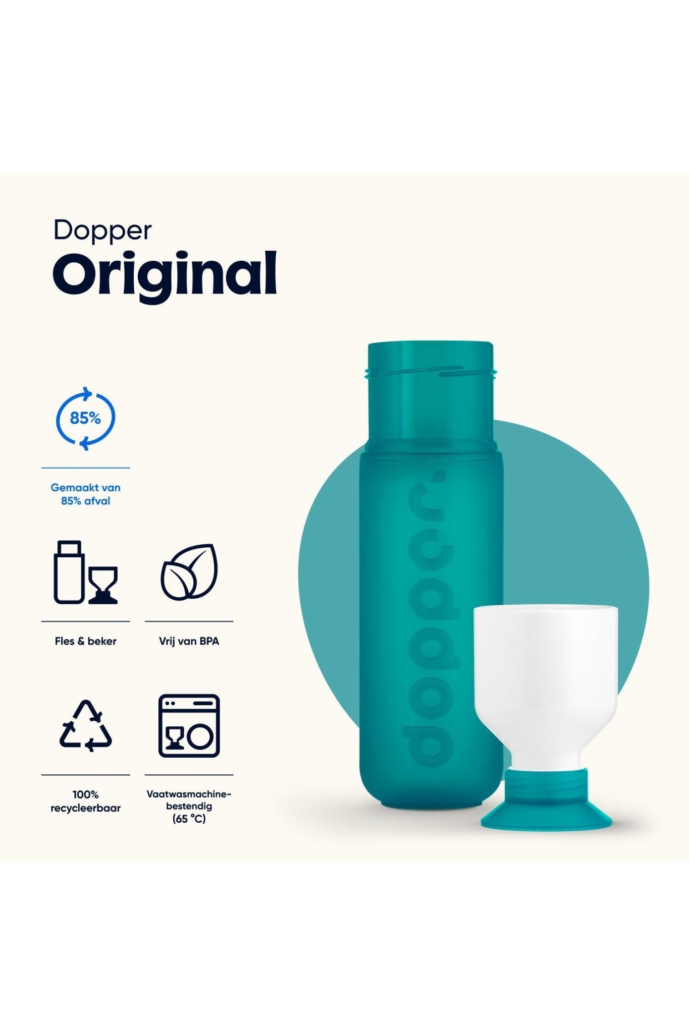 Dopper Original - Tidal Teal van Dopper | Kids Conceptstore Le Fanfare