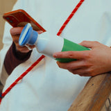 Dopper Steel (350 ml) - Fresh Green x Flip Straw - Seafoam Sorbet van Dopper | Kids Conceptstore Le Fanfare