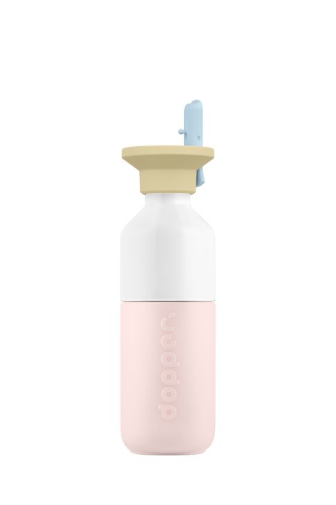 Dopper Steel (350 ml) - Soft Pink x Flip Straw - Sunny Sorbet van Dopper | Kids Conceptstore Le Fanfare